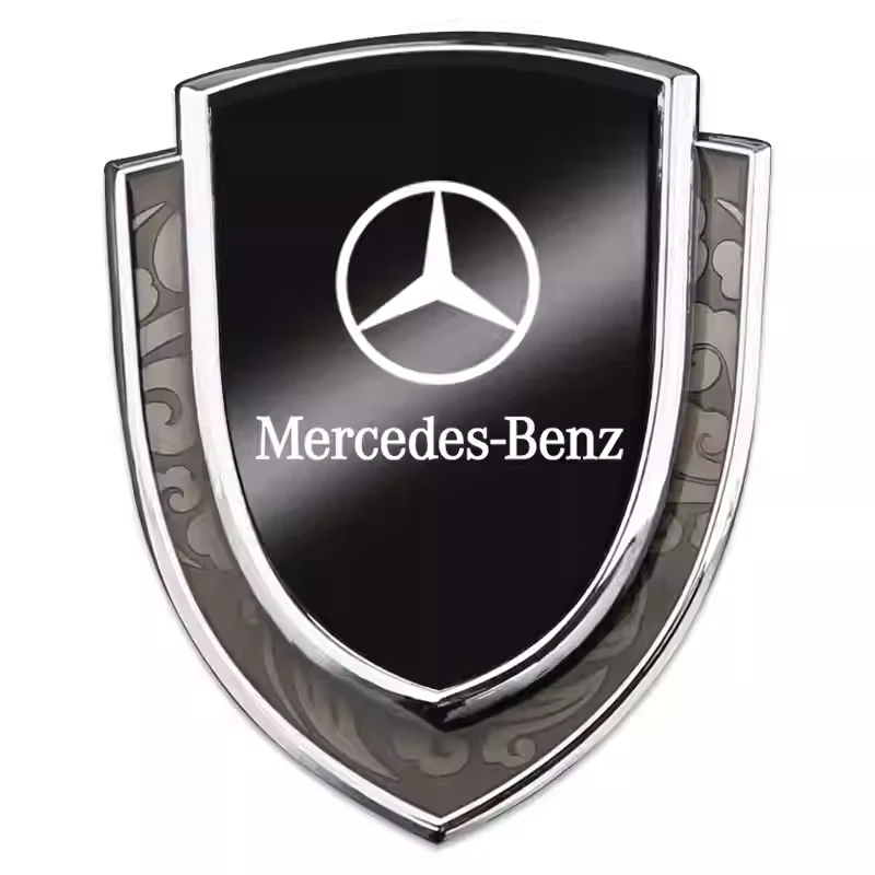 Mercedes-Benz 3D Metal Mirror Car Badge Sticker For A-Class/C-Class/E-Class/GLC/GLB/GLA