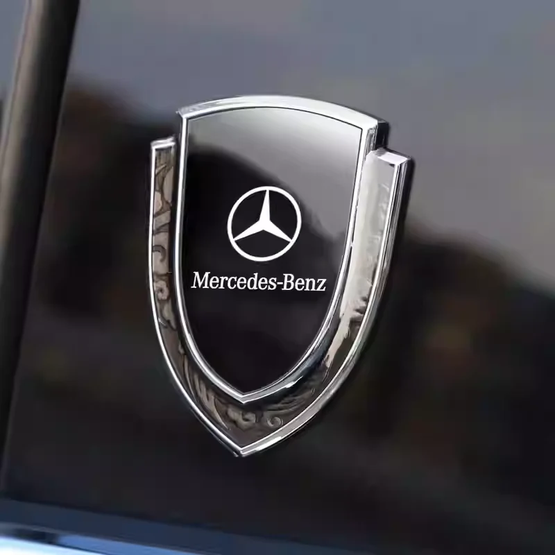 Mercedes-Benz 3D Metal Mirror Car Badge Sticker For A-Class/C-Class/E-Class/GLC/GLB/GLA - Image 2