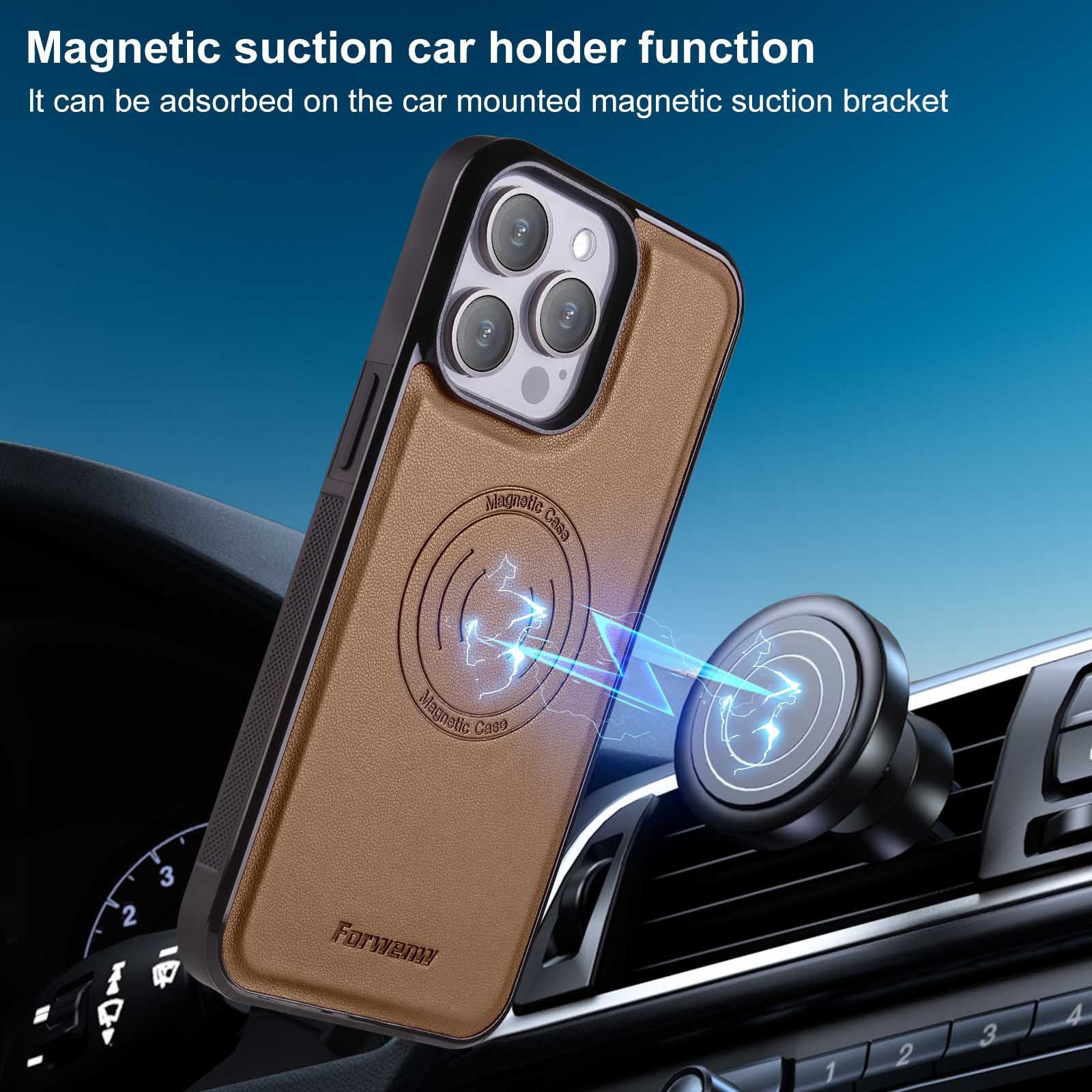 [2 in 1 Detachable][Magsafe Compatible] Apple iPhone 12/Mini/Pro/Pro Max Forwenw Leather Shockproof Card Holder Wallet Series Case - Image 6