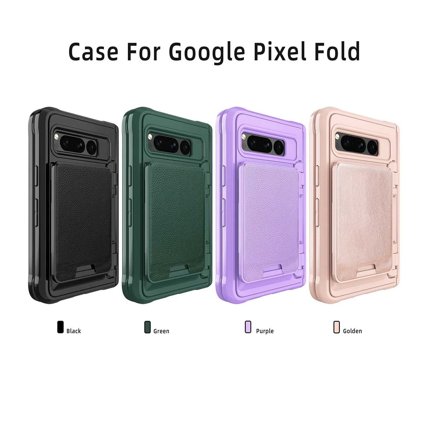 [2 in 1  Detachable][With Card Slot] Google Pixel Fold - Full Coverage Shockproof Folding Case - Image 2