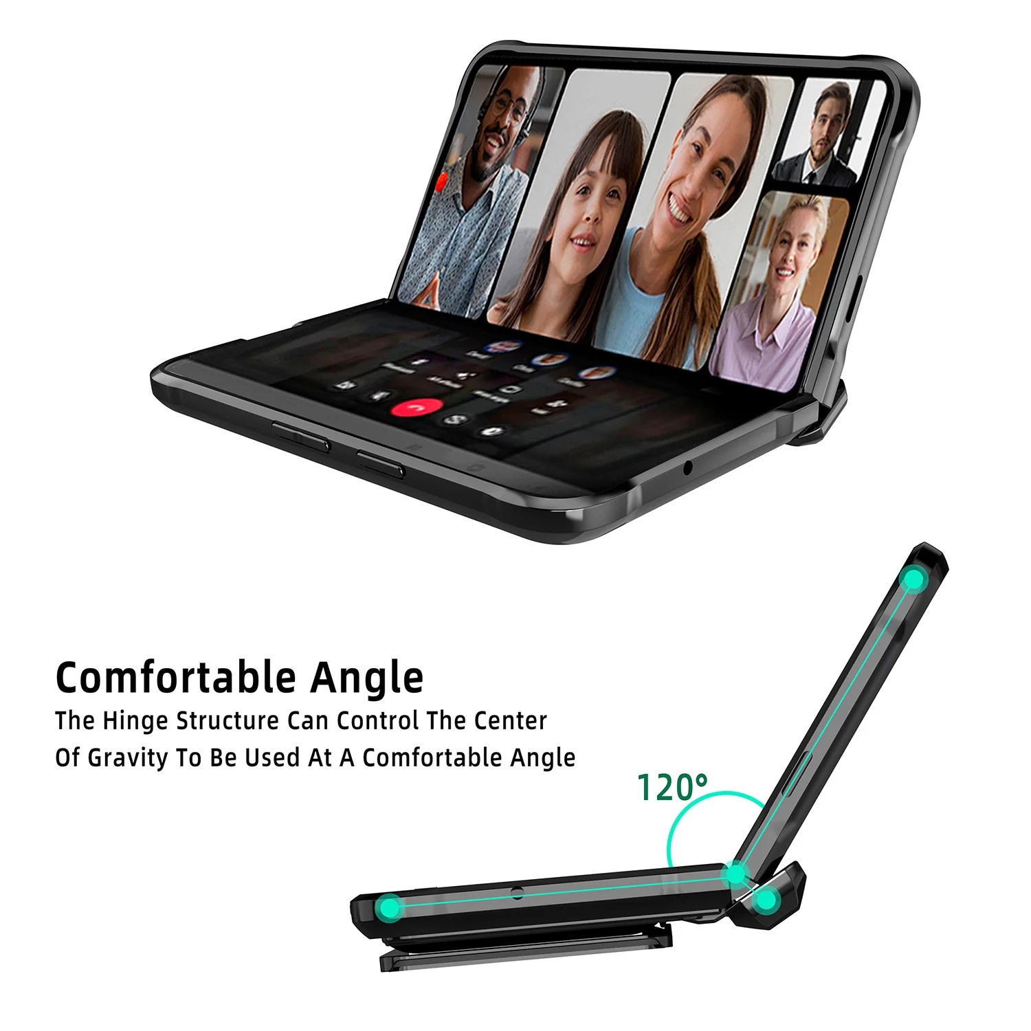 [2 in 1  Detachable][With Card Slot] Google Pixel Fold - Full Coverage Shockproof Folding Case - Image 6