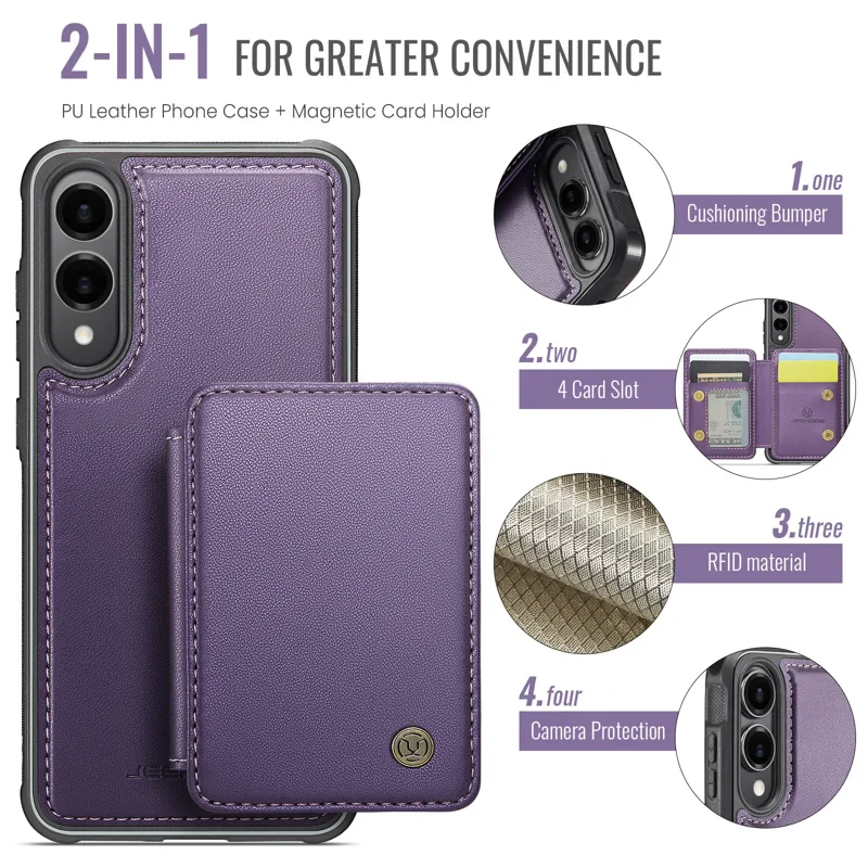 [2-in-1 Detachable][With Card Slot] Samsung Galaxy S25 Edge (SM-S937) Business-Class Magnetic Card Holder Case - Image 3