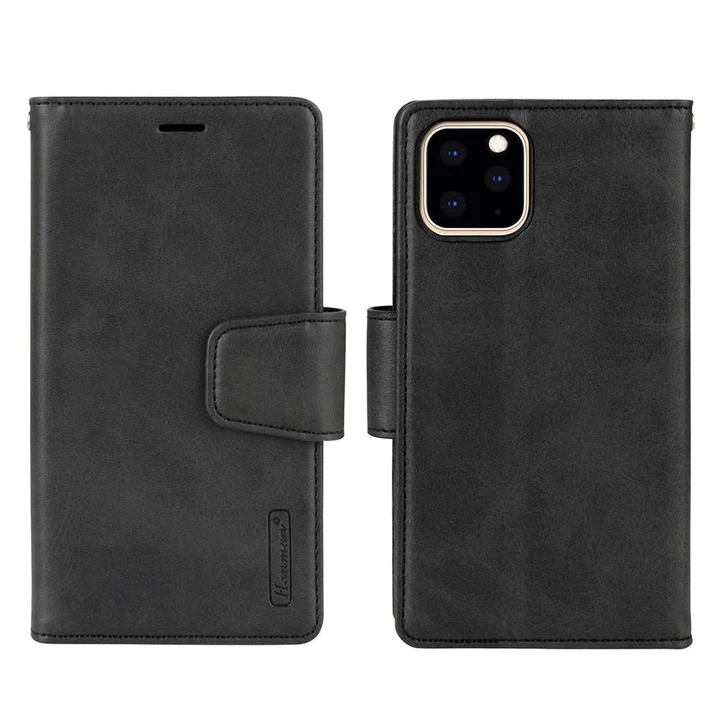 [2 in 1 Magnetic Detachable] Apple iPhone 13/Mini/Pro/Max Hanman Flip Wallet Leather Case - Image 6