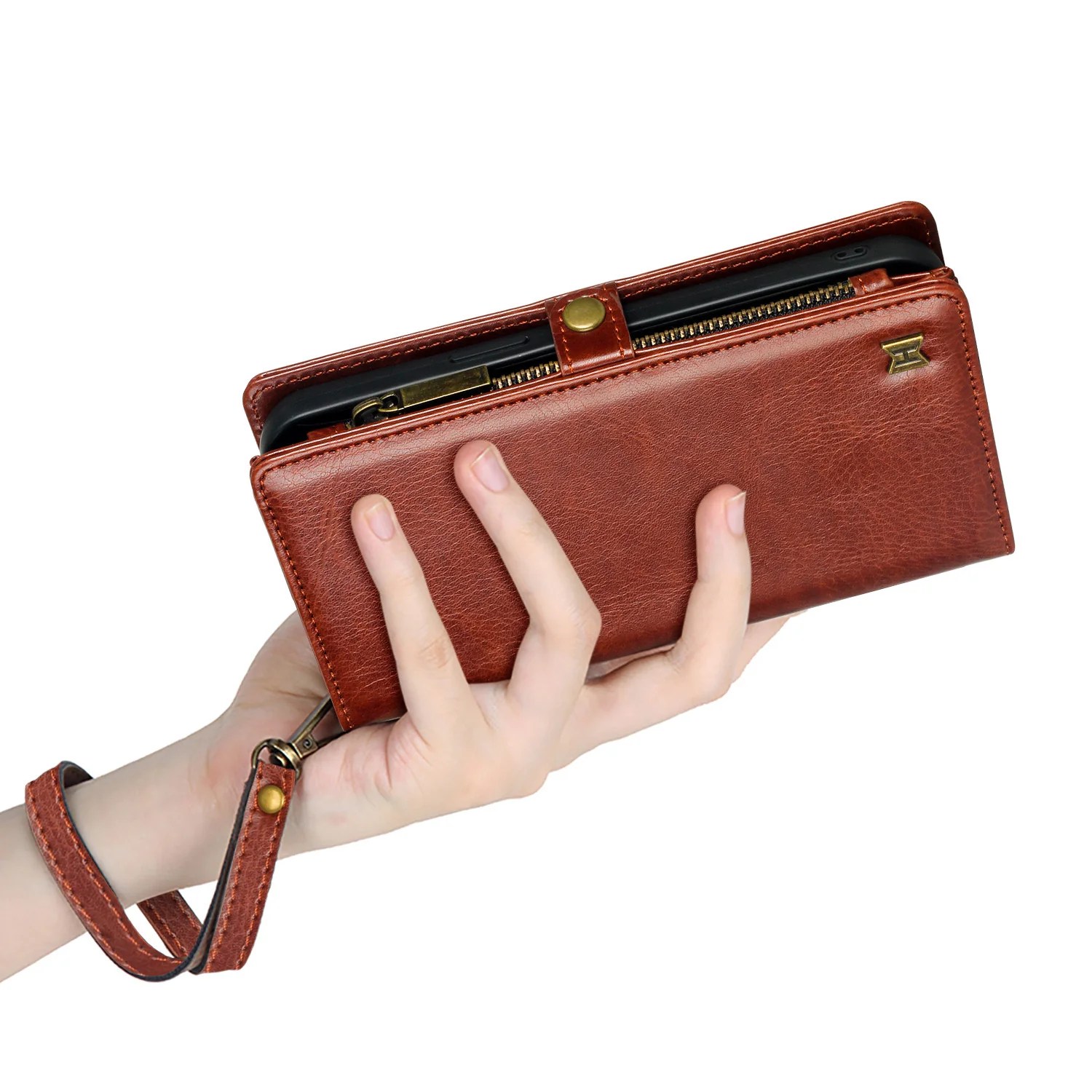 [2 in 1 Magnetic Detachable][With Card Slot] Apple iPhone 16/Plus/Pro/Max - Multi Functional Flip Leather Wallet Series Case - Image 4