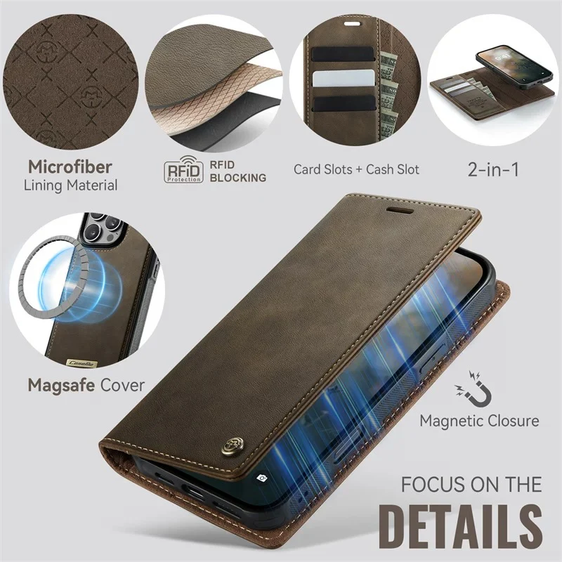 [2 in 1 Magnetic Detachable][With Card Slot] Apple iPhone 17/Air/Pro/Max - Multi Functional Flip Leather Wallet Series Case - Image 10