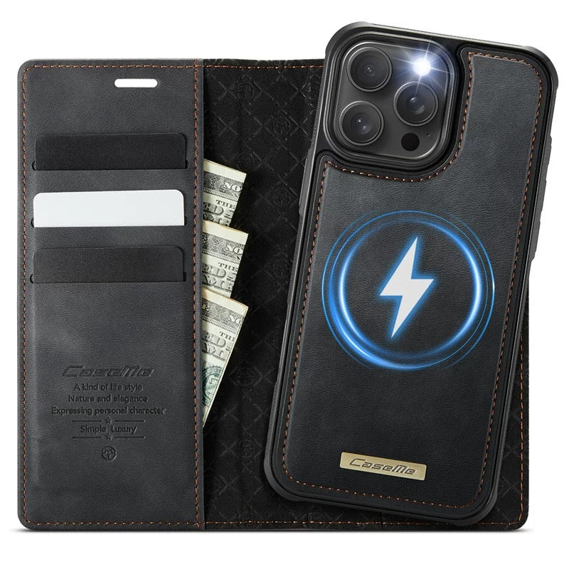 [2 in 1 Magnetic Detachable][With Card Slot] Apple iPhone 17/Air/Pro/Max - Multi Functional Flip Leather Wallet Series Case - Image 5