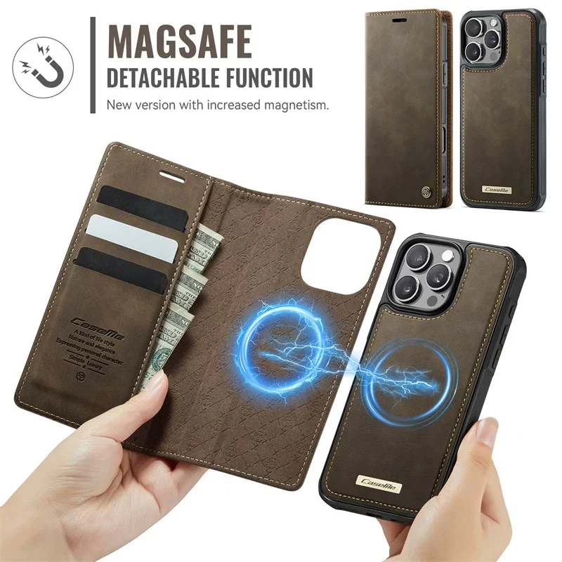 [2 in 1 Magnetic Detachable][With Card Slot] Apple iPhone 17/Air/Pro/Max - Multi Functional Flip Leather Wallet Series Case - Image 7
