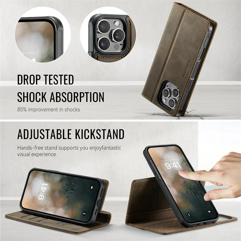 [2 in 1 Magnetic Detachable][With Card Slot] Apple iPhone 17/Air/Pro/Max - Multi Functional Flip Leather Wallet Series Case - Image 9