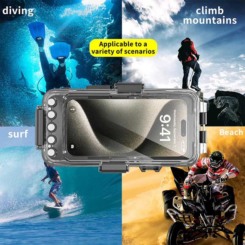 [Upgade Version Bluetooth Version][Diving IPX8 30M/98FT Waterproof] Universal OPPO Find X8 Pro - Redpepper Underwater Protective Lanyard Mobile Phone Case - Image 10