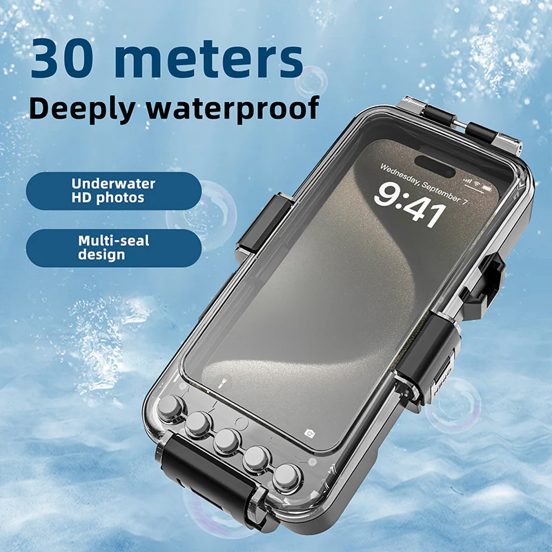 [Upgade Version Bluetooth Version][Diving IPX8 30M/98FT Waterproof] Universal OPPO Find X8 Pro - Redpepper Underwater Protective Lanyard Mobile Phone Case - Image 11