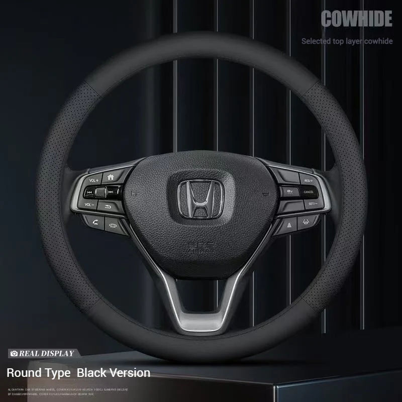 [38 CM] Honda Genuine Top Layer Leather Steering Wheel Cover For Honda Accord, Civic, CR-V, Breeze, Vezel, XR-V - Image 10
