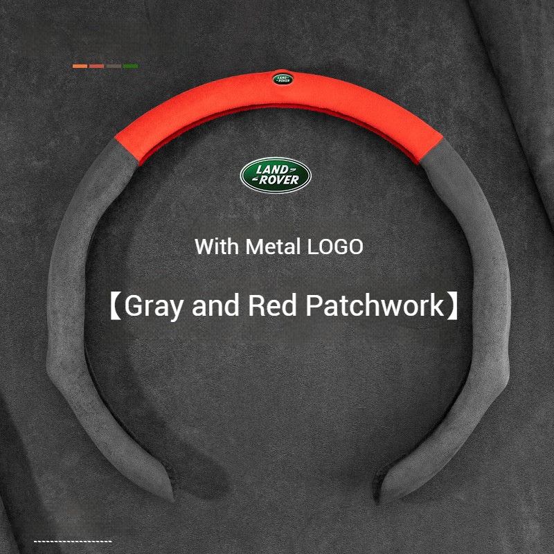 [38 CM] Land Rover Suede Car Steering Wheel Covers With Logo For Evoque, Discovery Sport, Defender, Velar - Image 13