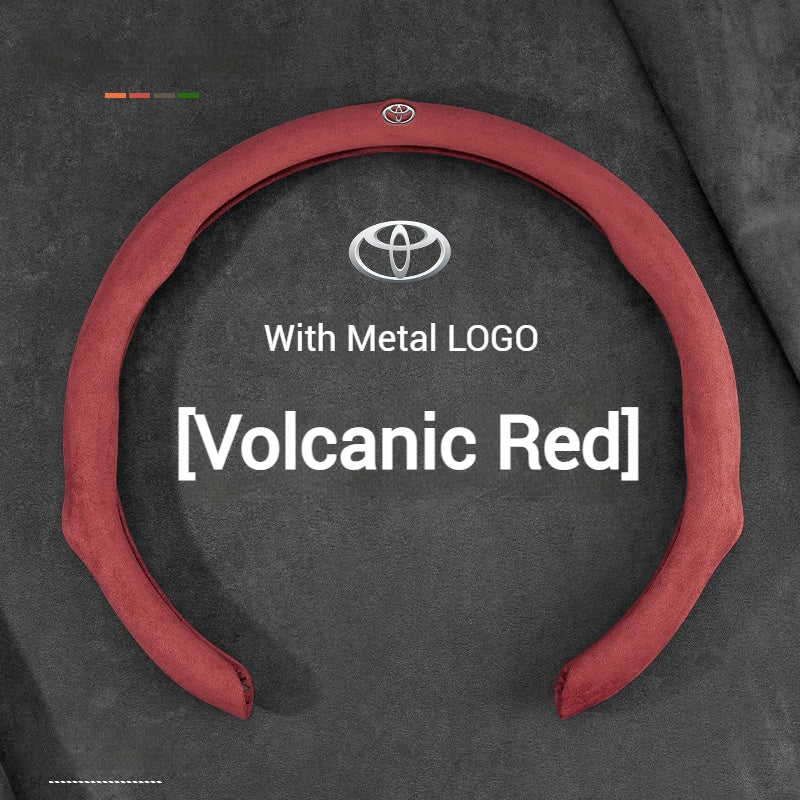[38 CM] Toyota Suede Car Steering Wheel Covers With Logo For Corolla Cross, Levin, Camry 
RAV4, Frontlander - Image 12