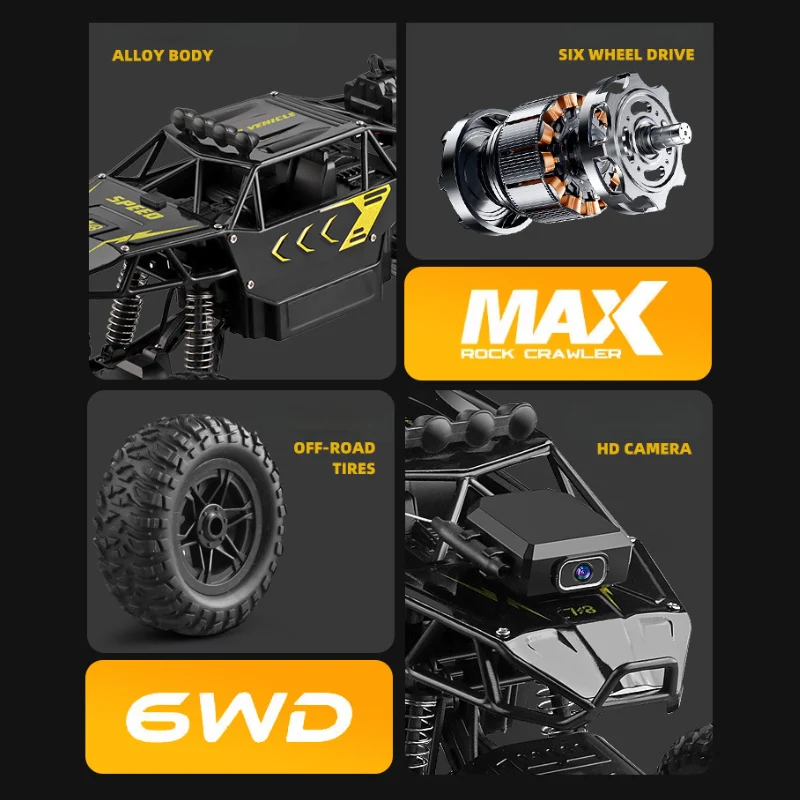 4/6WD Electric Off-Road RC Car with HD Camera – The Ultimate Adventure Gift for Kids - Image 4