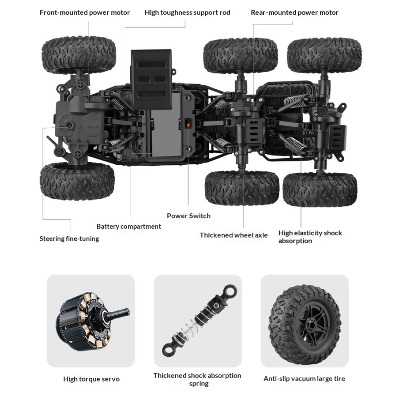 4/6WD Electric Off-Road RC Car with HD Camera – The Ultimate Adventure Gift for Kids - Image 9