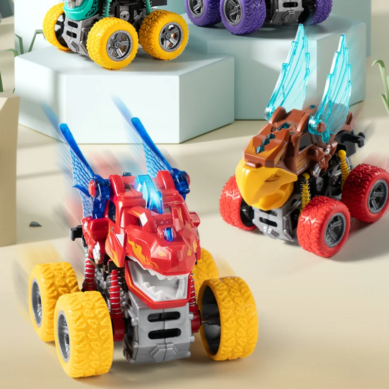 Animal Transforming Inertia Off-Road Toy Car – 360° Spinning Stunt Vehicle with Lights & Sound Effects for Toddlers - Image 2