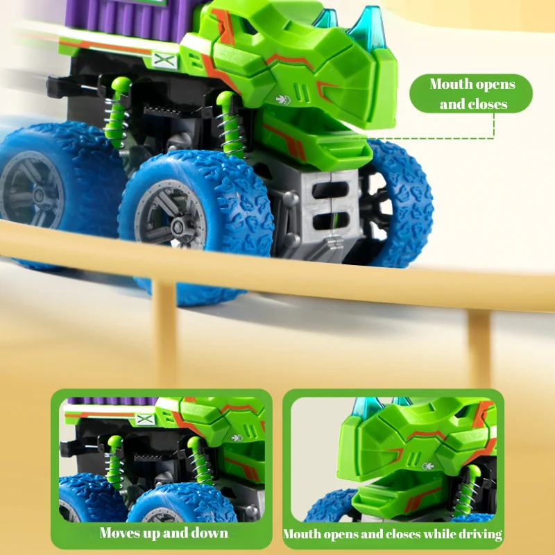 Animal Transforming Inertia Off-Road Toy Car – 360° Spinning Stunt Vehicle with Lights & Sound Effects for Toddlers - Image 6