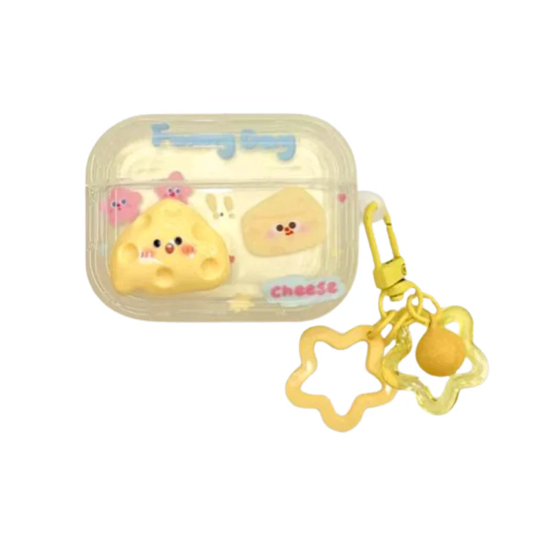 Apple Airpods 3 - Cheese Star Cute Cartoon Silicone Anti-Drop Protective Case