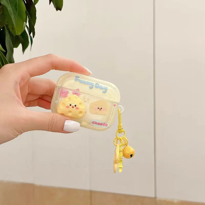 Apple Airpods 3 - Cheese Star Cute Cartoon Silicone Anti-Drop Protective Case - Image 2