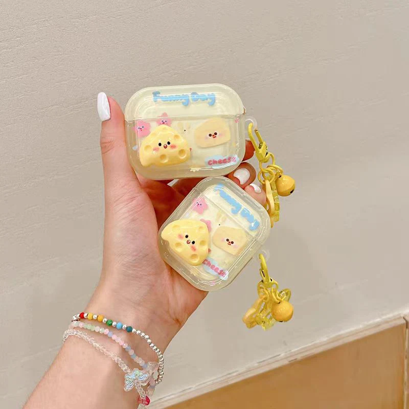 Apple Airpods 3 - Cheese Star Cute Cartoon Silicone Anti-Drop Protective Case - Image 3