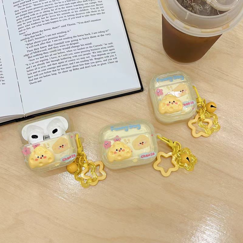 Apple Airpods 3 - Cheese Star Cute Cartoon Silicone Anti-Drop Protective Case - Image 5