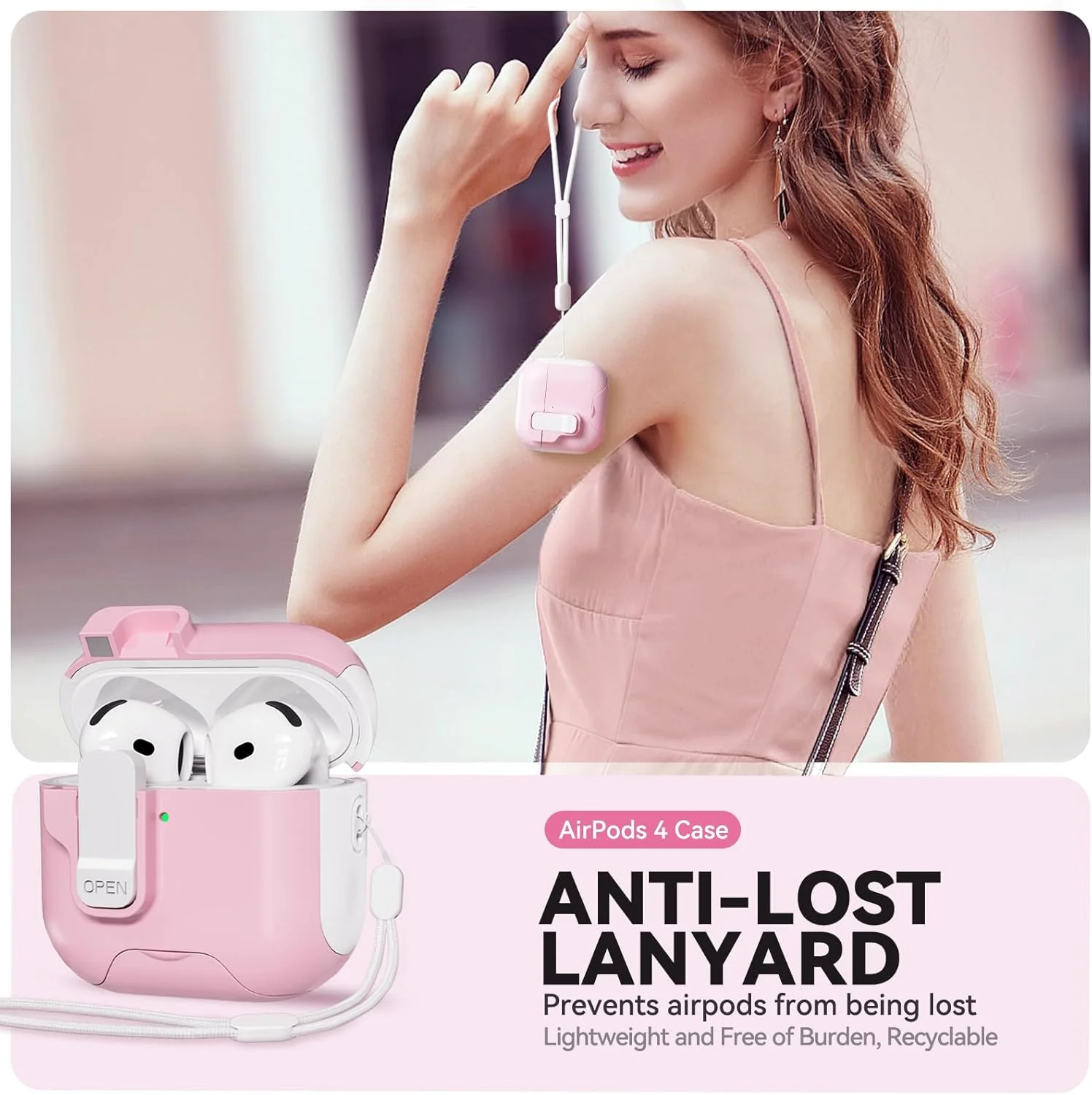 Apple AirPods 4 - Stylish Drop-Proof Case with Secure Lock & Magnetic Lid - Image 7