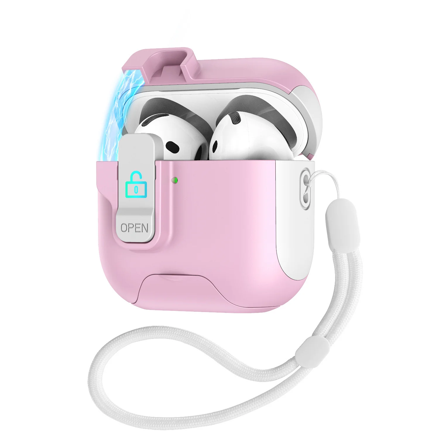 Apple AirPods 4 - Stylish Drop-Proof Case with Secure Lock & Magnetic Lid - Image 8