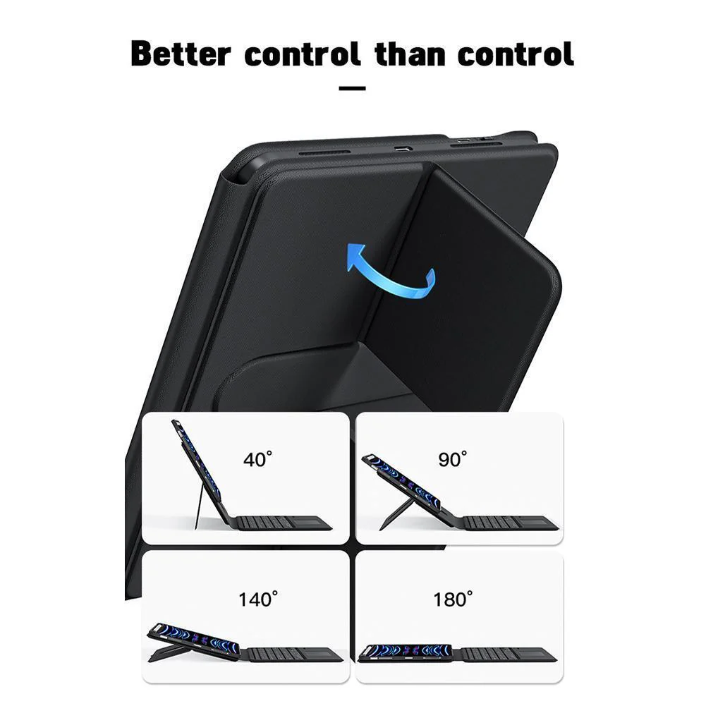 Apple iPad 10.9/11'' 10/11th Gen (2022/2025) Magic 360 Rotation Detachable Smart Wireless Trackpad Keyboard Flip Case With Backlit - Image 6