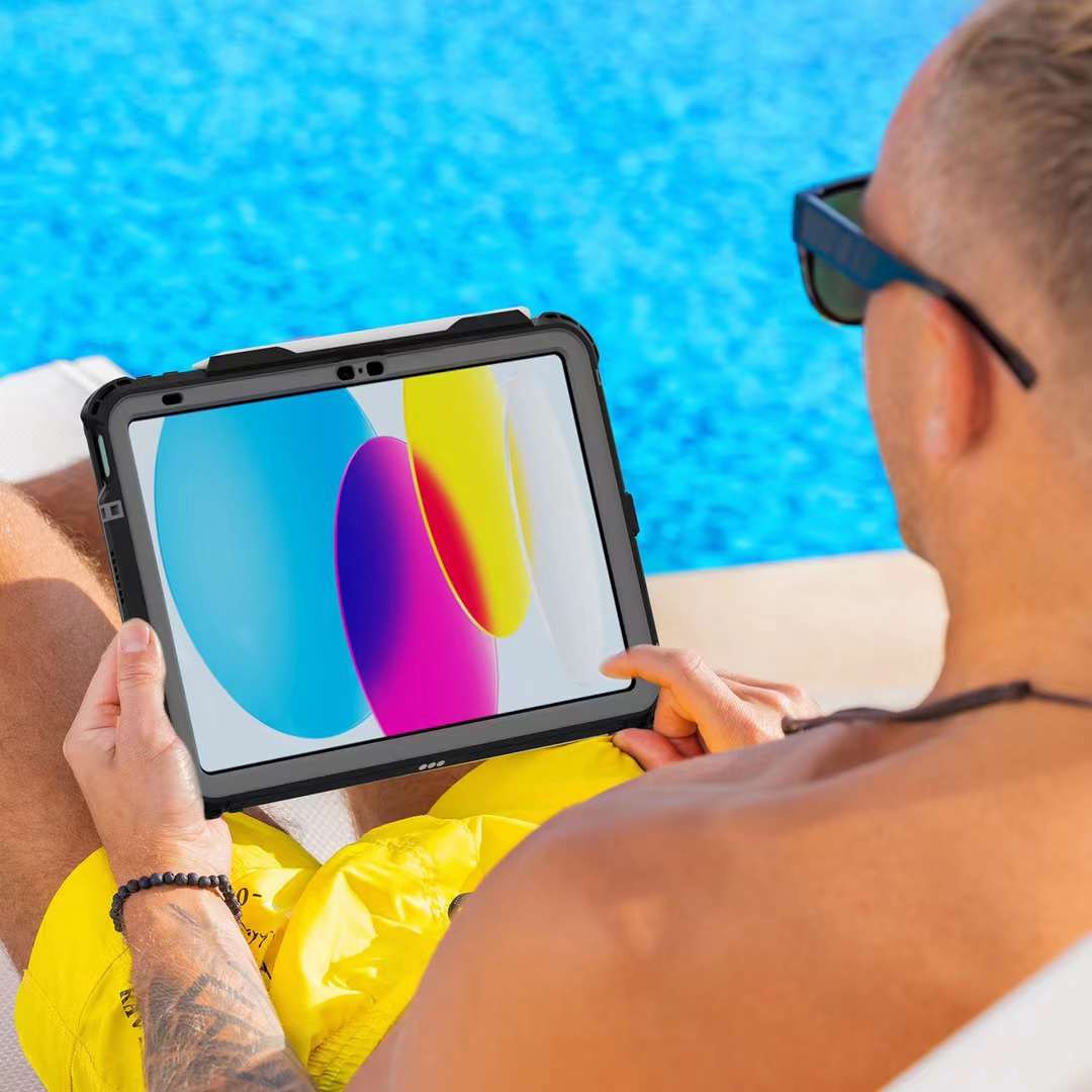 Apple iPad 10.9/11'' 10/11th Gen (2022/2025) Shellbox Waterproof Heavy Duty Lifeproof Style Case - Image 9