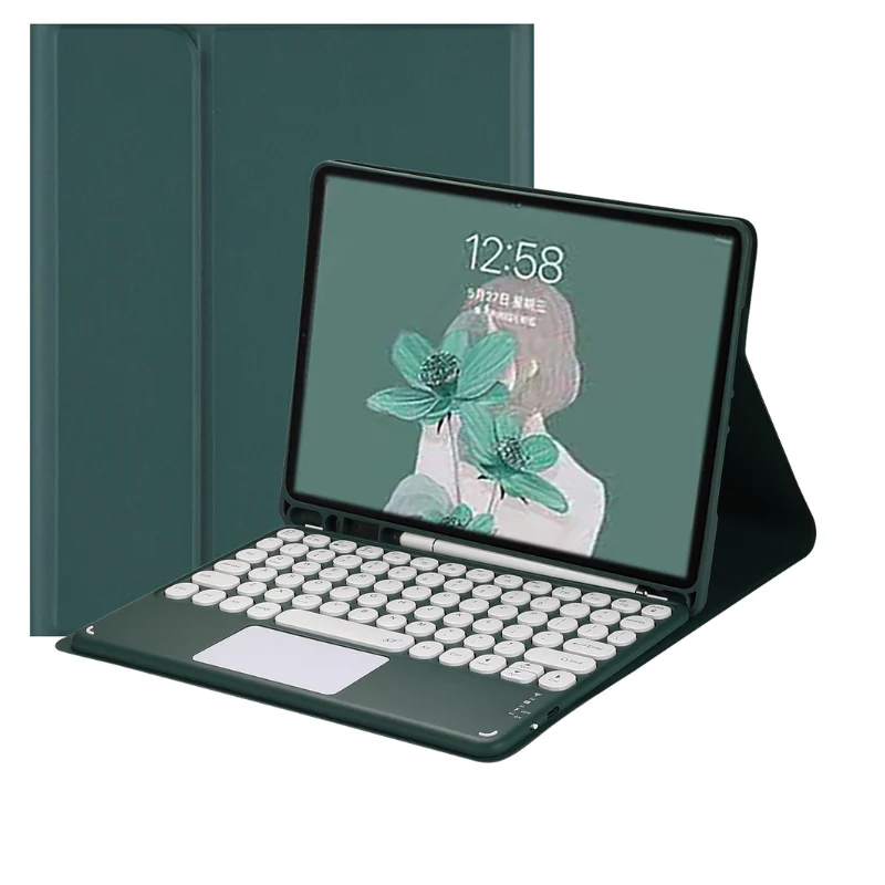 Apple iPad 10.9/11'' 10/11th Gen (2022/2025) Smart Wireless Trackpad Keyboard Flip Case - Image 5