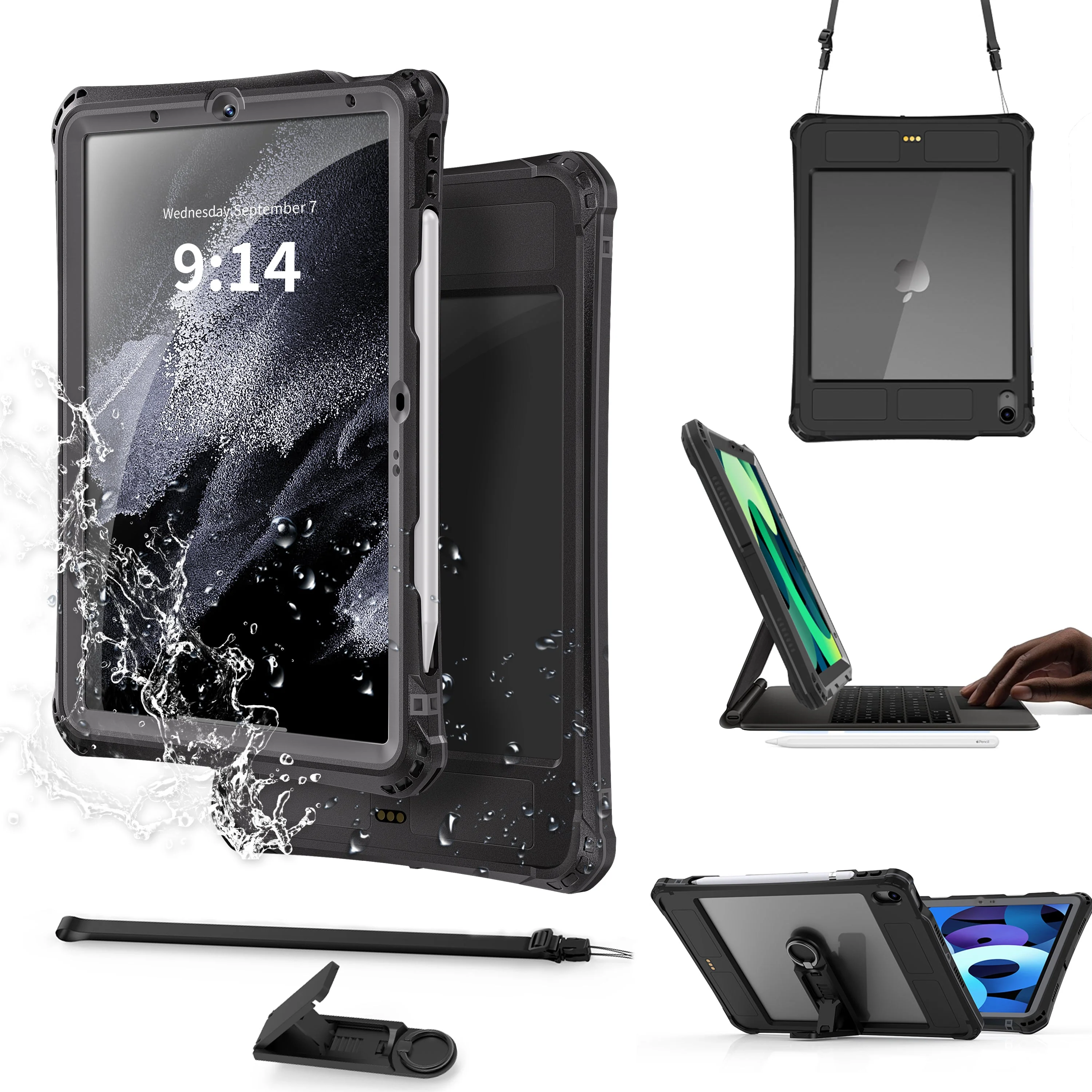 Apple iPad Air 11-inch M2/M3/M4 (2024/2025/2026) Shellbox A Series Waterproof Heavy Duty Lifeproof Style Case - Image 2