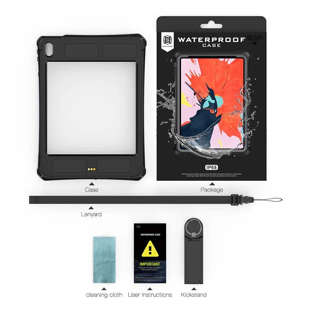 Apple iPad Air 11-inch M2/M3/M4 (2024/2025/2026) Shellbox A Series Waterproof Heavy Duty Lifeproof Style Case - Image 3