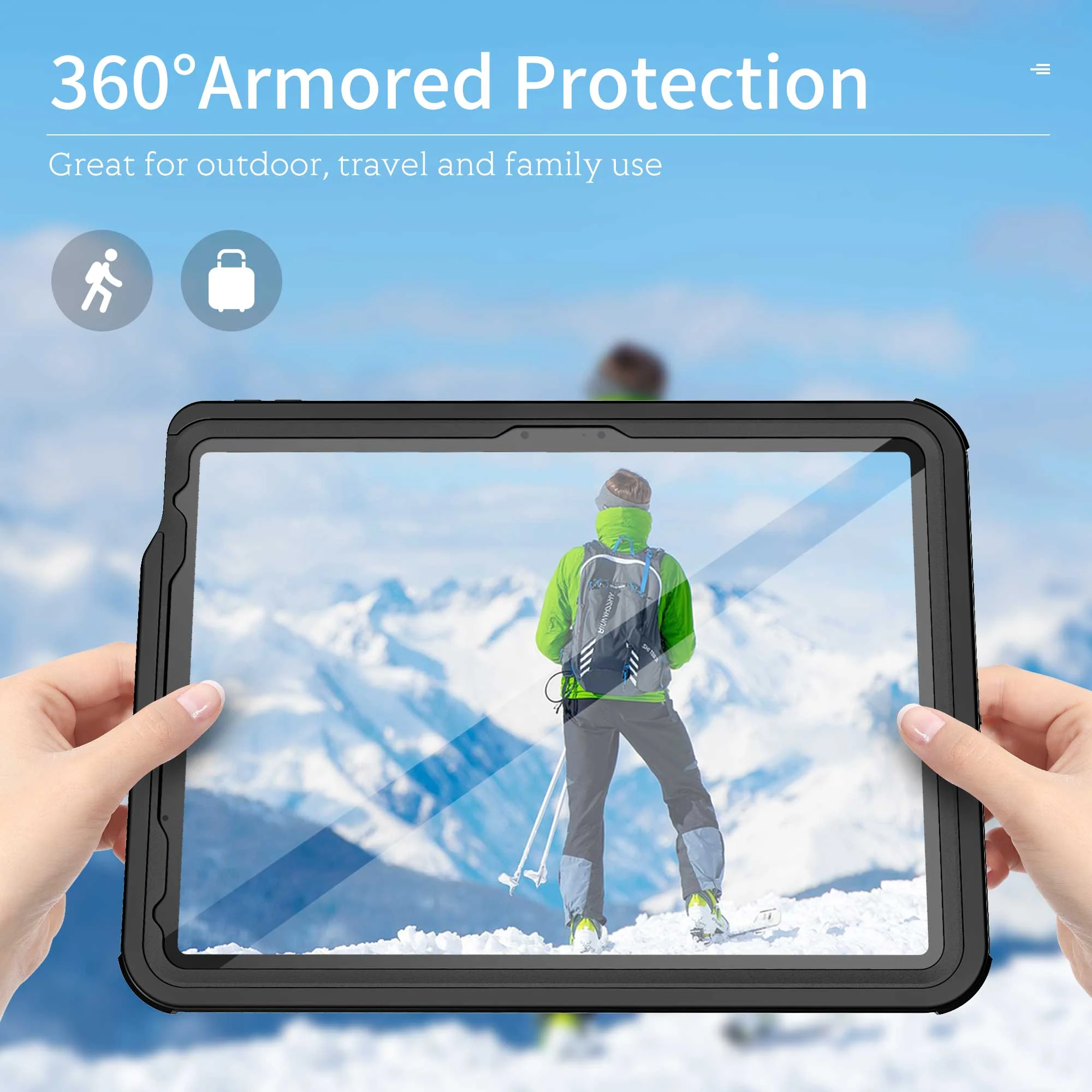 Apple iPad Air 11-inch M2/M3/M4 (2024/2025/2026) Shellbox B Series Waterproof Heavy Duty Lifeproof Style Case - Image 5