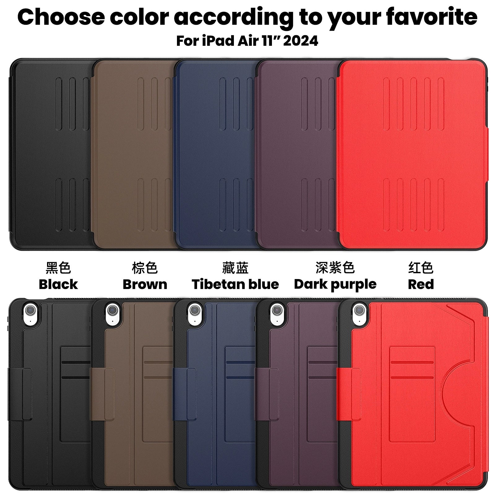 Apple iPad Air 11-inch M2/M3/M4 (2024/2025/2026) Stand Full-protection Shockproof Protective Case - Image 10