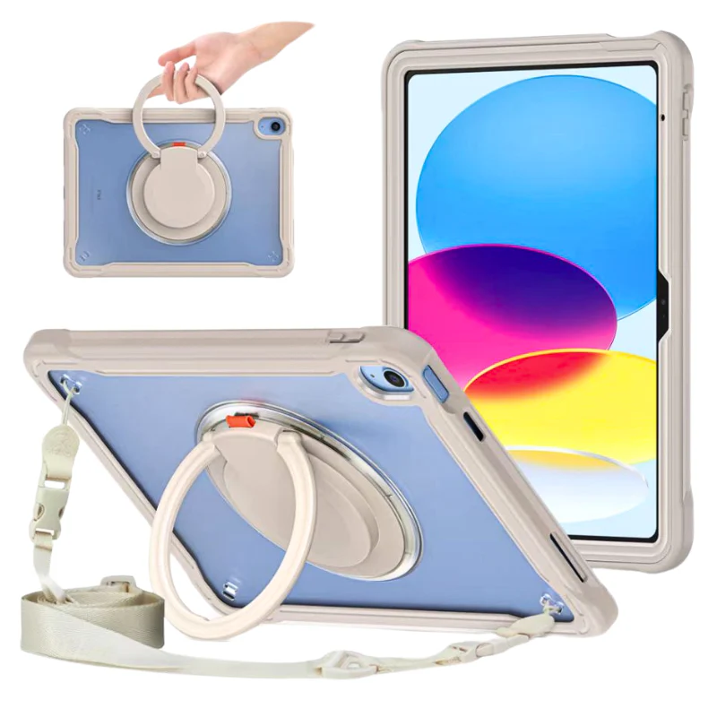 Apple iPad Air 11-inch M2/M3/M4 (2024/2025/2026) 360° Rotating Stand Transparent Shockproof Protective Case