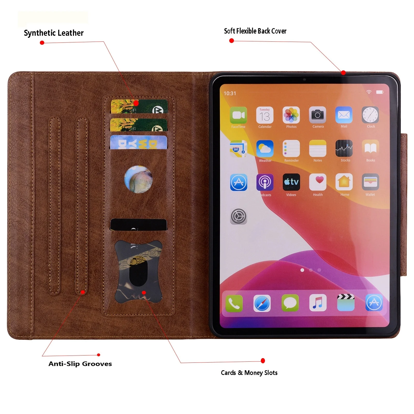 Apple iPad Pro 11-inch M4/M5 (2024/2025) Business Retro Matte Leather Protective Case - Image 11
