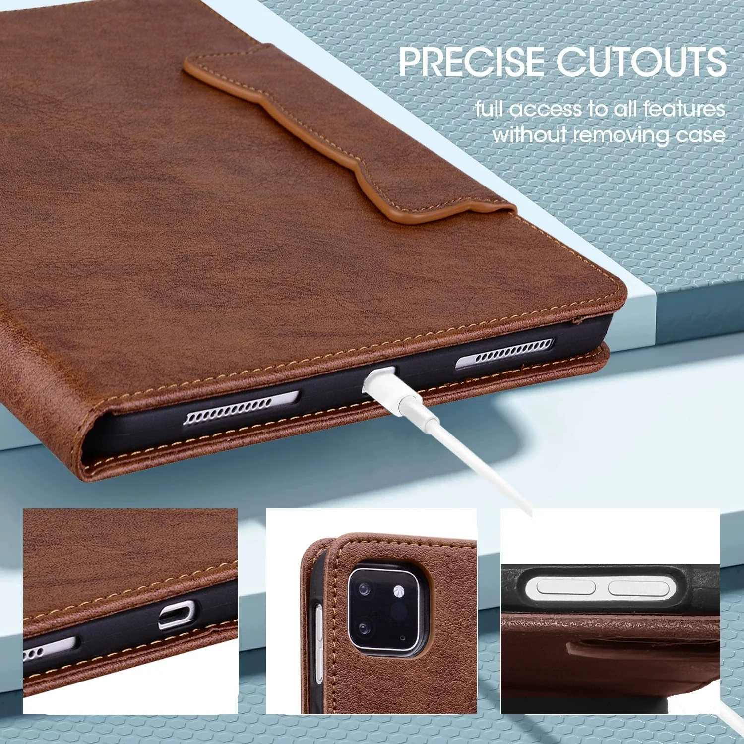 Apple iPad Pro 11-inch M4/M5 (2024/2025) Business Retro Matte Leather Protective Case - Image 13