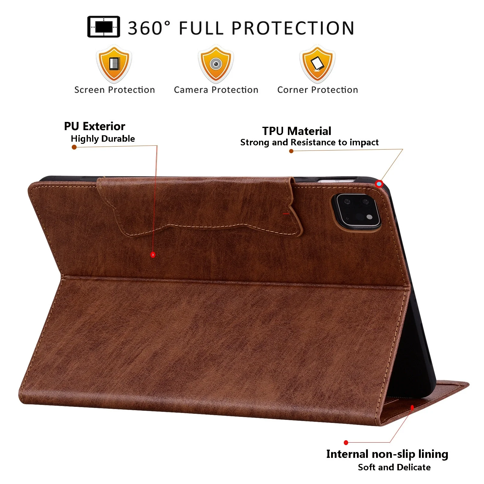 Apple iPad Pro 11-inch M4/M5 (2024/2025) Business Retro Matte Leather Protective Case - Image 14