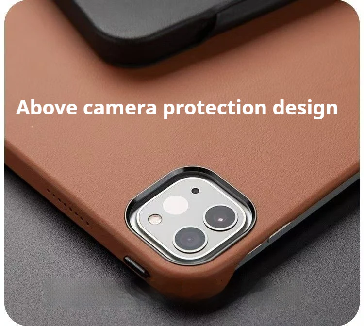 Apple iPad Air 13-inch M2/M3/M4 (2024/2025/2026) Genuine Leather Full-protection Shockproof Case - Image 10