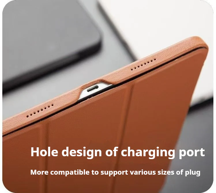 Apple iPad Air 13-inch M2/M3/M4 (2024/2025/2026) Genuine Leather Full-protection Shockproof Case - Image 7