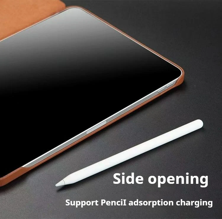 Apple iPad Air 13-inch M2/M3/M4 (2024/2025/2026) Genuine Leather Full-protection Shockproof Case - Image 8