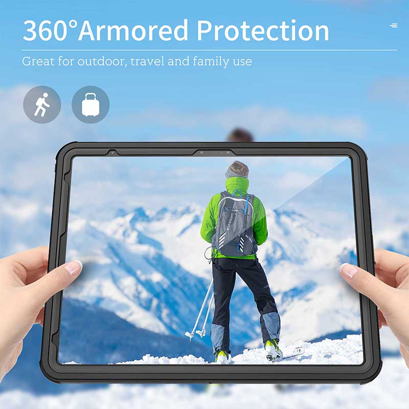 Apple iPad Air 13-inch M2/M3/M4 (2024/2025/2026) - Shellbox Waterproof Heavy Duty Lifeproof Style Case - Image 3
