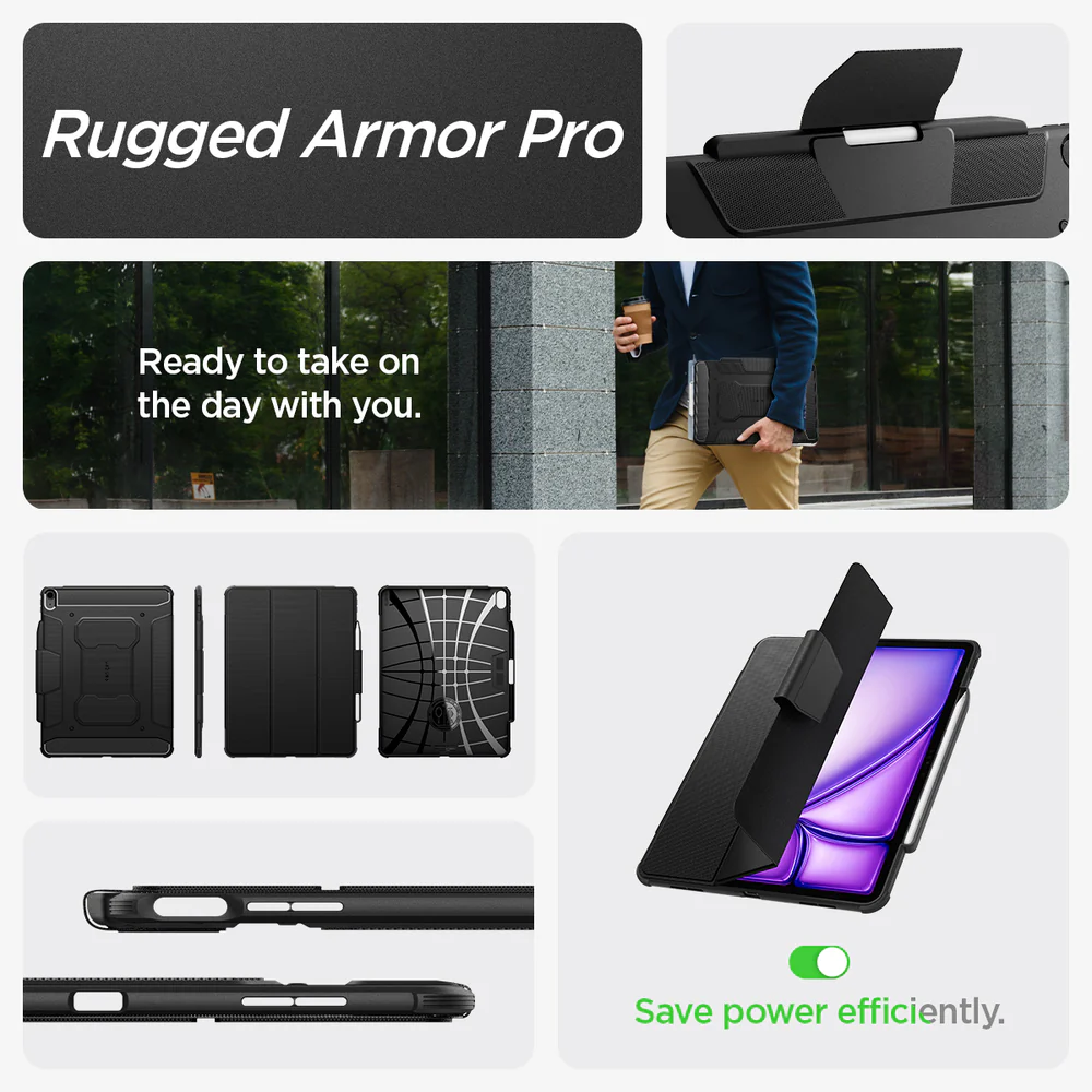 Apple iPad 10/11 10.9/11'' 10/11th Gen (2022/2025) - SPIGEN Heavy Duty Flip Stand Protective Case - Image 10