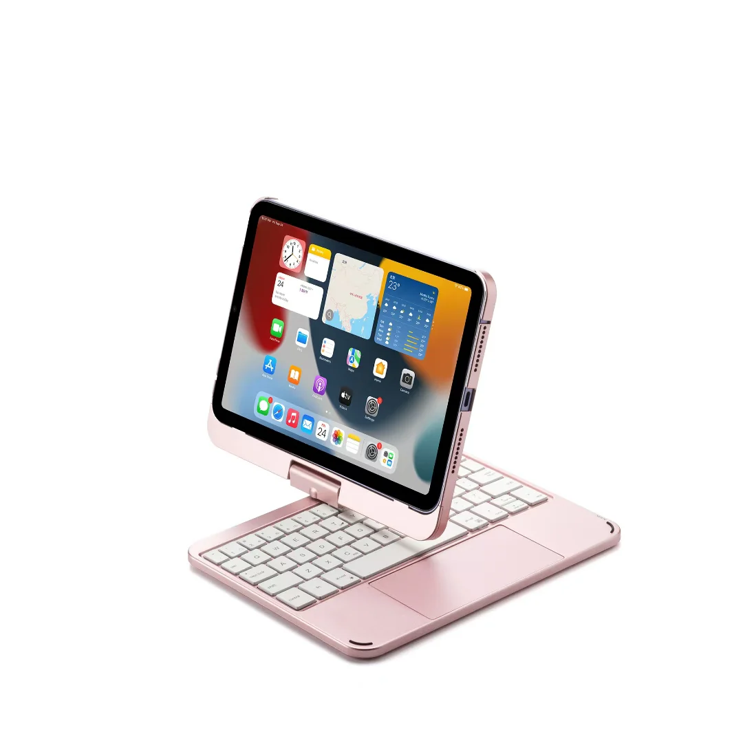 Apple iPad Mini 6/7 8.3'' 6/7th Gen (2021/2024) 360° Rotating Wireless Touchpad Keyboard Flip Cover Case - Image 7