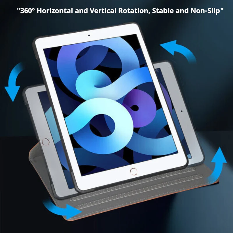 Apple iPad Pro 12.9-inch 3rd/4/5/6th Gen (2018/2020/2021/2022) 360° Degree Premium Leather Full Cover Adjustable Rotation Essentials Case - Image 2