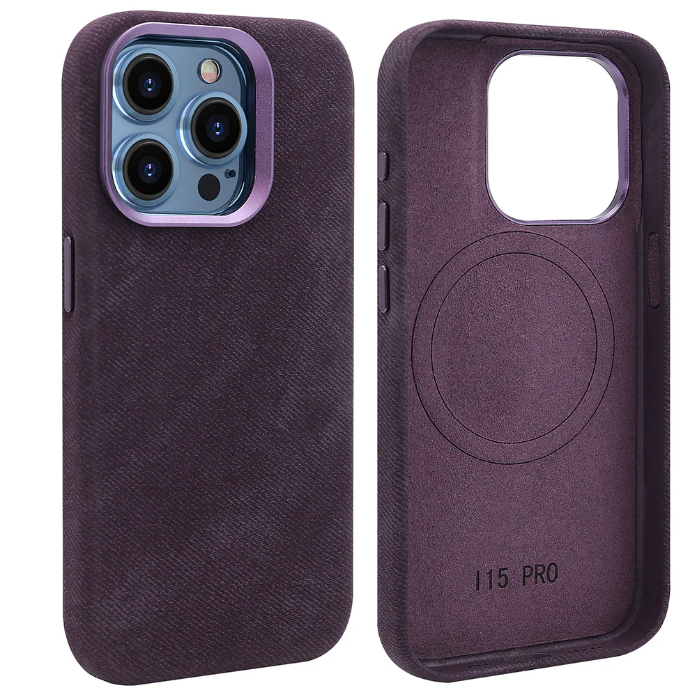 Apple iPhone 16/Plus/Pro/Pro Max Fibrous Leather Velvet Texture Shockproof Protective Case - Image 11