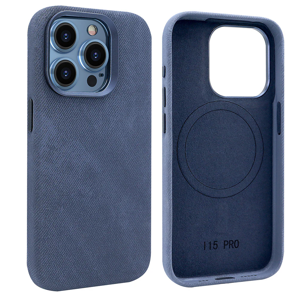 Apple iPhone 16/Plus/Pro/Pro Max Fibrous Leather Velvet Texture Shockproof Protective Case - Image 2