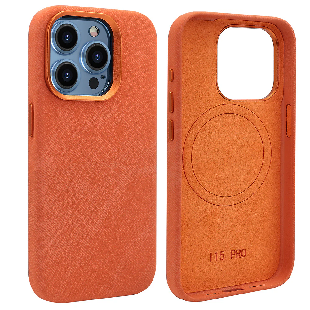 Apple iPhone 16/Plus/Pro/Pro Max Fibrous Leather Velvet Texture Shockproof Protective Case - Image 3