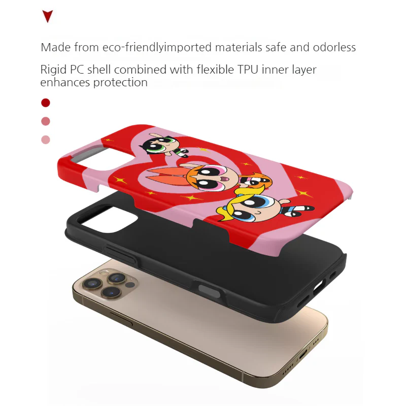 Apple iPhone 17/Air/Pro/Max - Powerpuff Girls Shockproof Protective Case - Image 6
