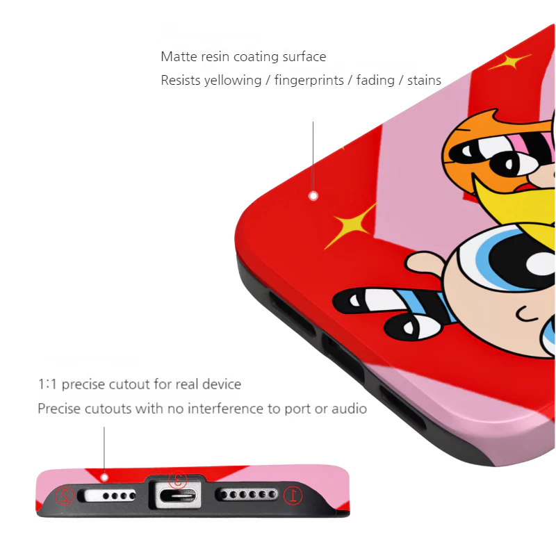 Apple iPhone 17/Air/Pro/Max - Powerpuff Girls Shockproof Protective Case - Image 9